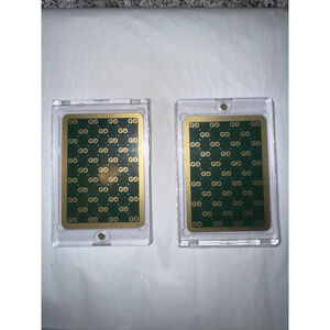2 Gucci Playing Cards Green and Gold